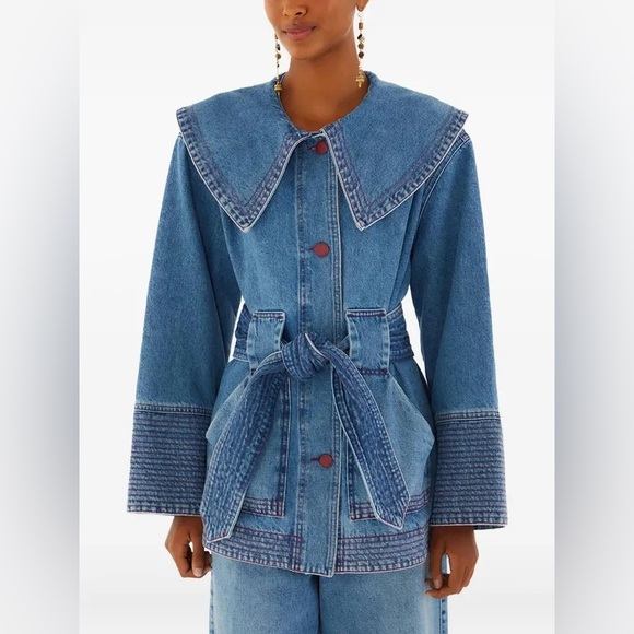 FARM Rio Jackets & Blazers - FARM RIO collar belted jacket